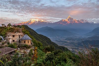 Pokhara bei Sonnenuntergang